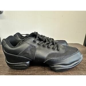 Dance Hip Hop Shoes Theatricals T8000 Black Adult 7M Split Sole Lace Up